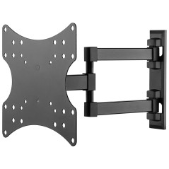 "Basic FULLMOTION TV Wall Mount (S) - Stunning Black Design for 23'' to 42'' TVs - Fully Movable Double Arm Joint for Ultimate V